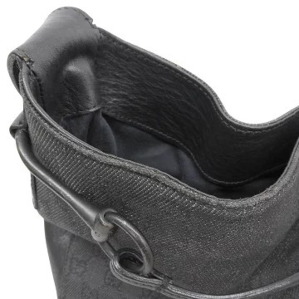 Gucci GG Canvas One Shoulder Hobo Bag Shoulder Black - Picture 7 of 8